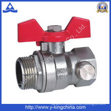 Aluminum Handle Threaded Brass Ball Valve (YD-1006)